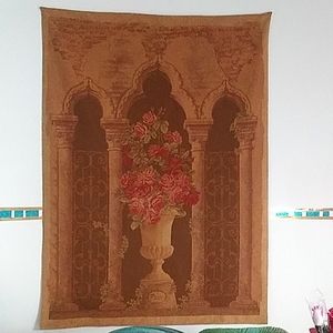 Antique Tapestry. Size 5×9 . Color Tan/Brown.